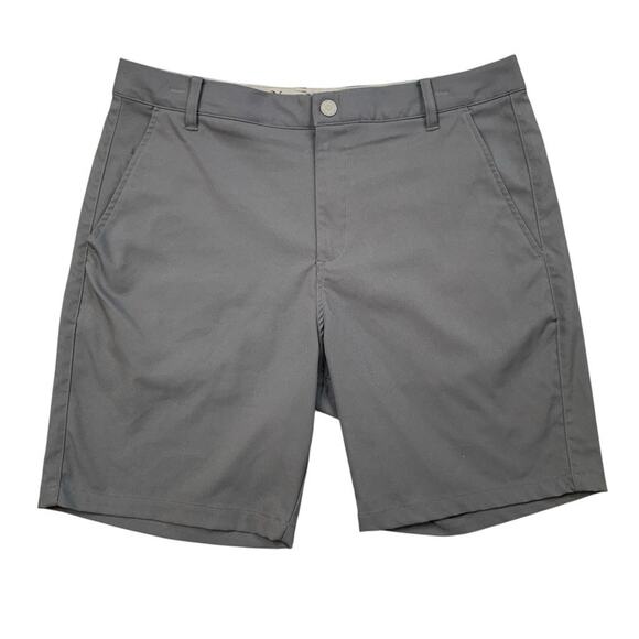 Puma Shorts Mens 34 Grey Dealer 8 Inch Golf Flat Front Quick Dry Performance - Picture 1 of 13